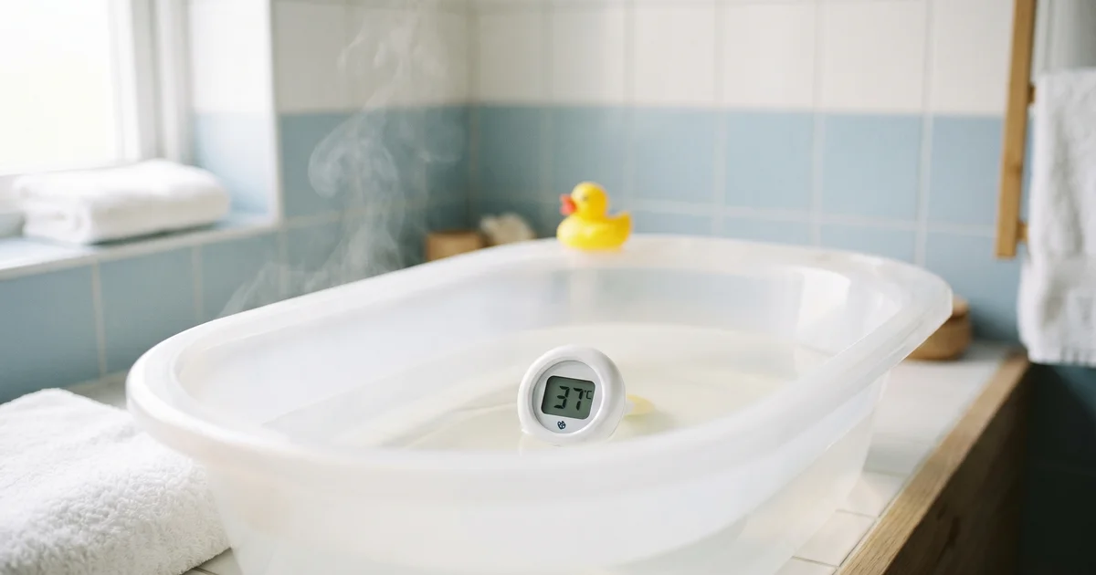 Baby bath thermometer UK 2026 — digital, duck and strip styles for safe newborn bath time