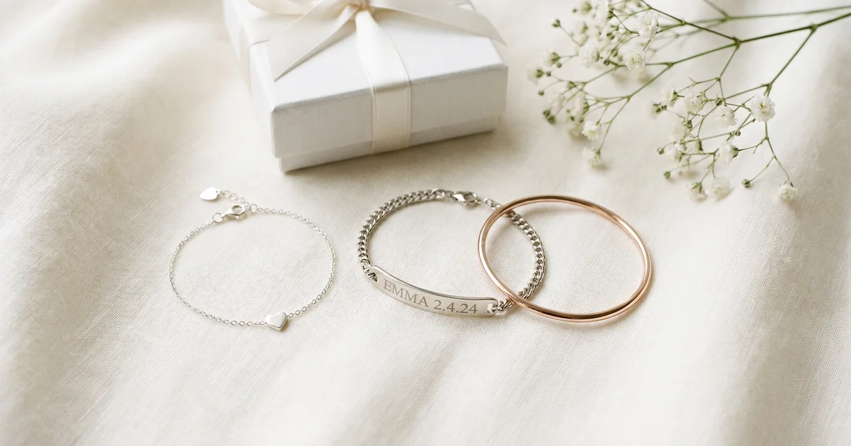 Baby bracelets UK 2026 — personalised silver and gold bracelets for newborns and christening gifts