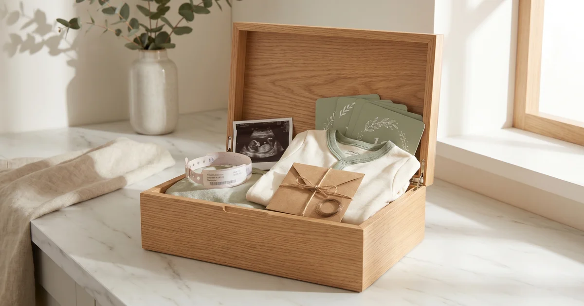 Baby keepsake box UK 2026 — wooden, personalised and memory box styles