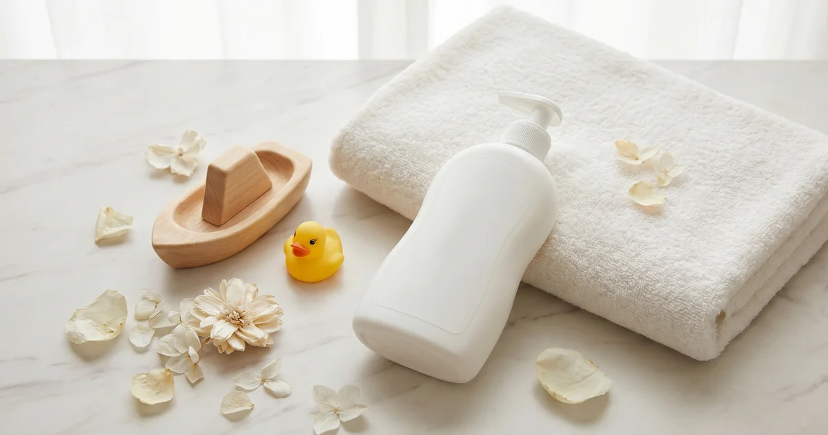 Cetaphil baby wash UK 2026 — gentle baby bath products flat lay